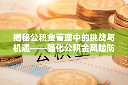 东至揭秘公积金管理中的挑战与机遇——强化公积金风险防控的多维策略