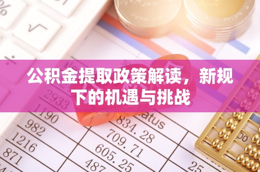 东至公积金提取政策解读，新规下的机遇与挑战