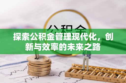 东至探索公积金管理现代化，创新与效率的未来之路