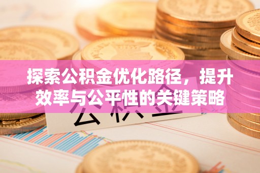 东至探索公积金优化路径，提升效率与公平性的关键策略