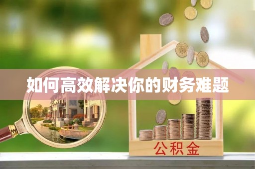 东至如何高效解决你的财务难题