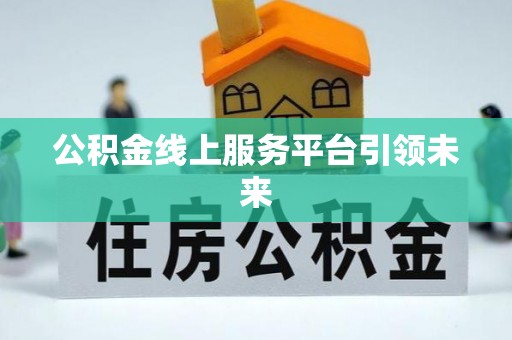 东至公积金线上服务平台引领未来